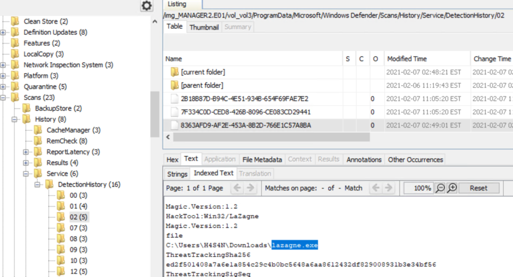 defender logs in Autopsy